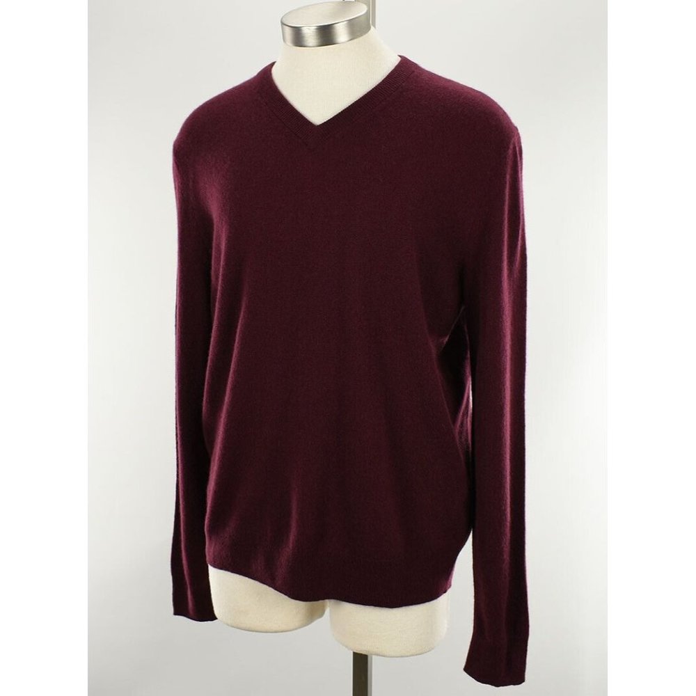 THE MENS STORE Vino Pullover V Neck 2-Ply Cashmere Sweater SMALL NWT
